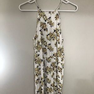 floral white and yellow dress